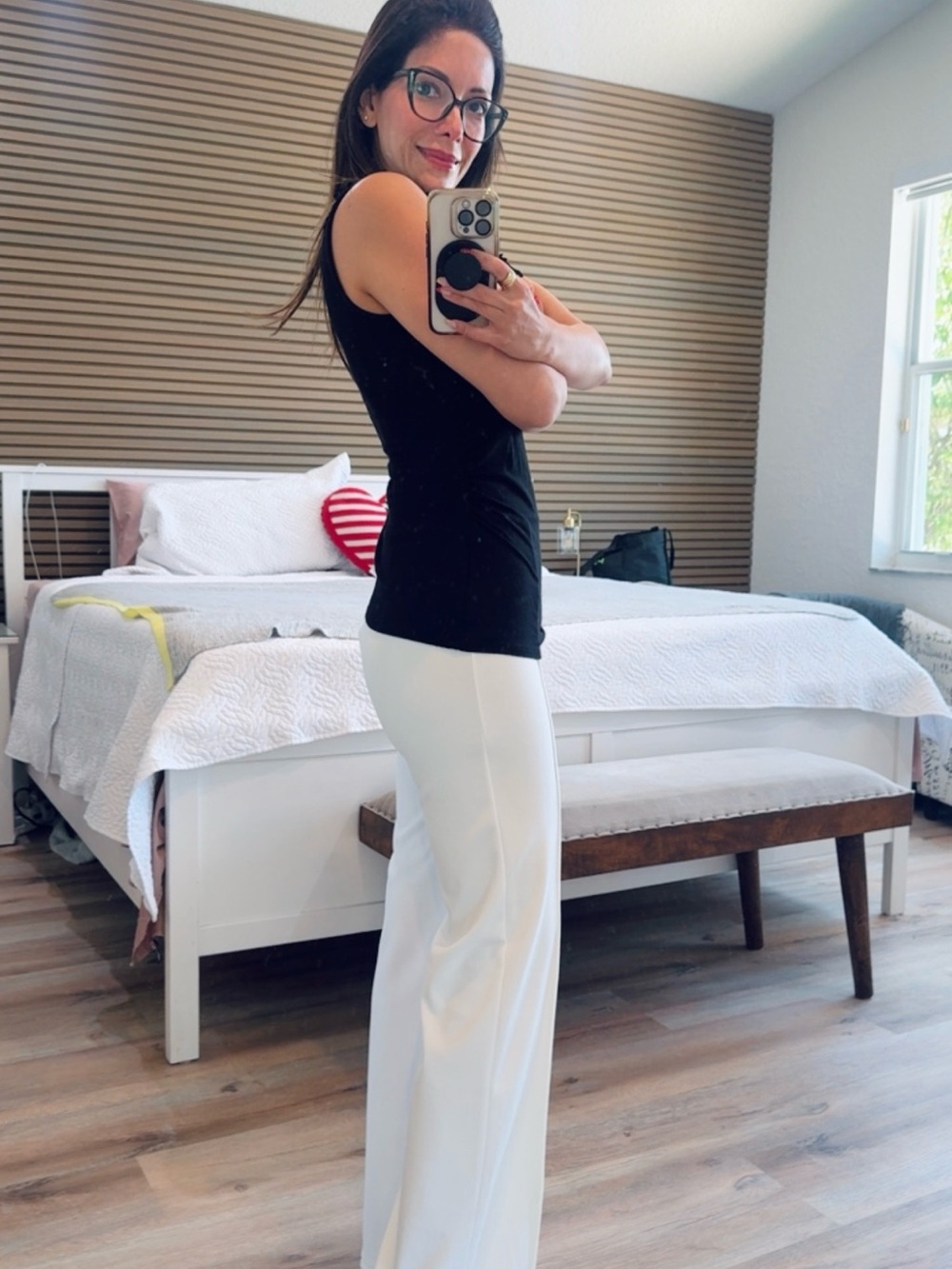 White House Black Market Black Ruffle-Neck Sleeveless Top - Picture 2 of 6
